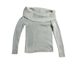 Hollister Turtleneck Sweater Tan Cowl Long Sleeve Knit Size Large NEW